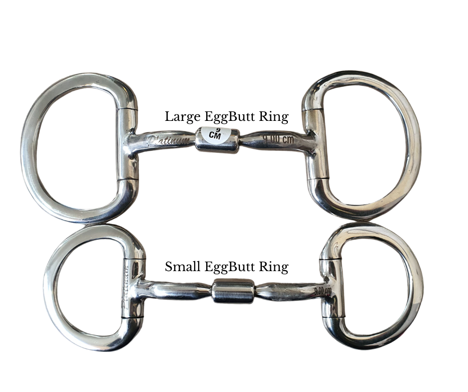 Platinum Eggbutt With Roller Small Ring- Small Pony/Mini Platinum