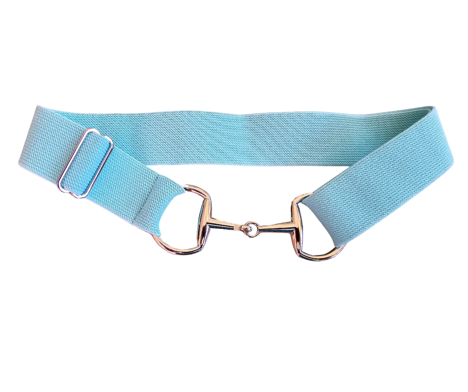 Snaffle Bit Elastic Belt- Aqua Foxwood