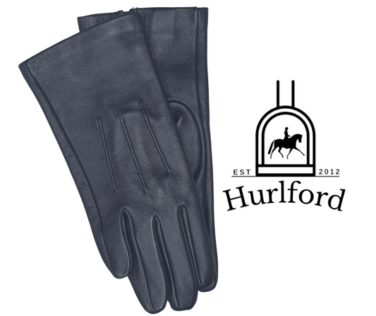 Hurlford Navy Leather Riding Gloves Childs Hurlford