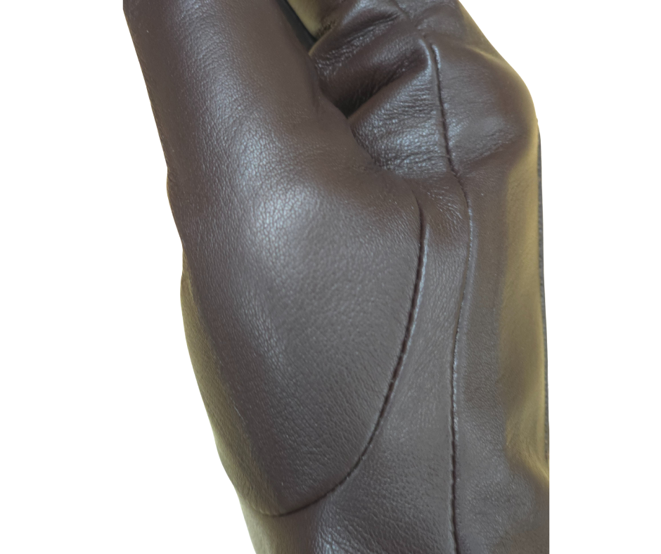 Hurlford Brown Leather Riding Gloves Adults Hurlford